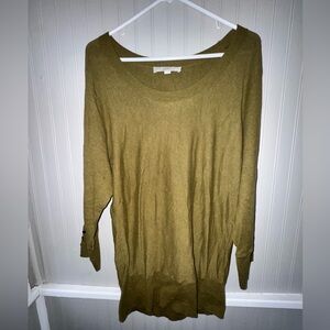 LOFT Olive Green Crew Neck Sweater